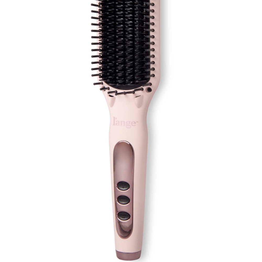 Lange Pink Ceramic Straightening Brush with Ergonomic Design